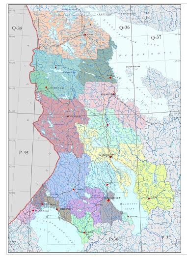 карта административного деления Республики Карелия